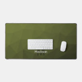 Army Green geometric mesh muster monogram Schreibtischunterlage (Tastatur & Maus)