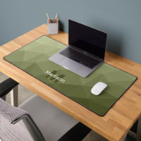 Army Green geometric mesh muster monogram