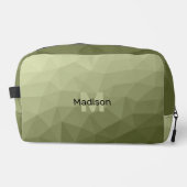 Army Green geometric mesh muster Monogram Waschbeutel (Vorderseite)