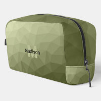 Army Green geometric mesh muster Monogram