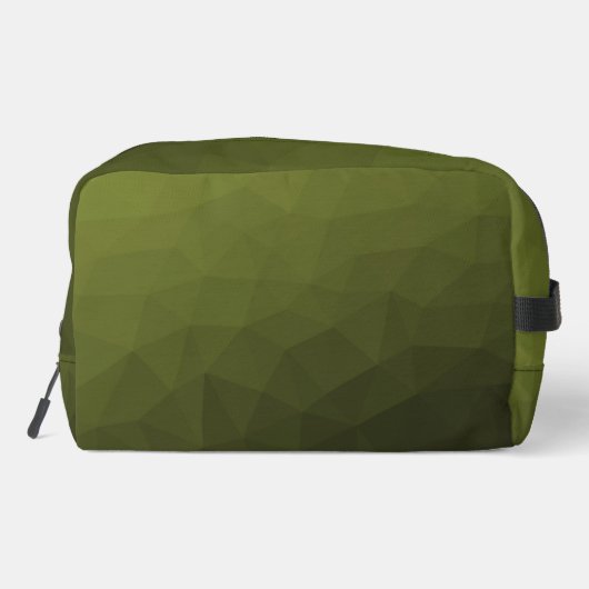 Army Green geometric mesh muster Monogram Waschbeutel (Rückseite)