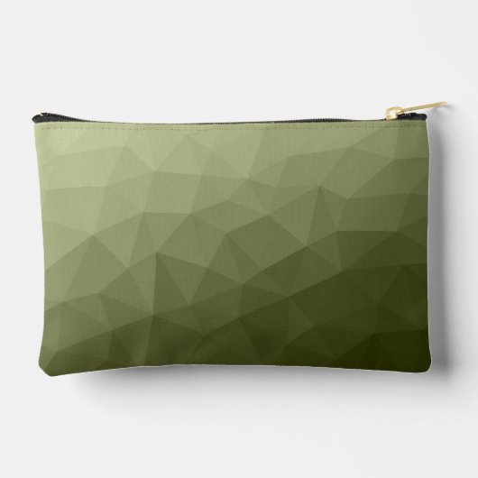 Army Green geometric mesh muster Monogram Zubehörtasche (Rückseite)