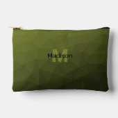 Army Green geometric mesh muster Monogram Zubehörtasche (Vorderseite)