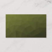 Army Green geometric mesh muster QR code Visitenkarte (Rückseite)