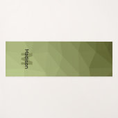 Army Green geometric mesh ombre Muster Monogram Yogamatte (Vorderseite (Horizontal))