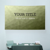 Army green geometric mesh Triangle custom text Banner (Messe)