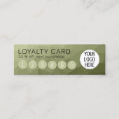 Army green Gradient Geometric Mesh Custom Logo Treuekarte (Vorderseite)