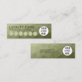 Army green Gradient Geometric Mesh Custom Logo Treuekarte (Vorne/Hinten)