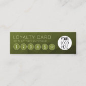 Army green Gradient Geometric Mesh Custom Logo Treuekarte (Vorderseite)