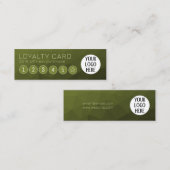 Army green Gradient Geometric Mesh Custom Logo Treuekarte (Vorne/Hinten)