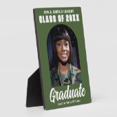 Army Green Graduate Arch 2023 Abschluss Foto Fotoplatte (Seite)