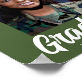 Army Green Graduate Foto Arch Graduation Party Poster (Ecke)