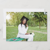 Army Green Graduate Foto Modern Arch Abschluss Ankündigung (Rückseite)