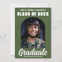 Army Green Graduate Foto Modern Arch Abschluss