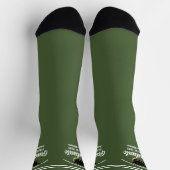 Army Green Graduate Personalisierter Abschluss Socken (Oben)