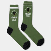 Army Green Graduate Personalisierter Abschluss Socken (Rechts)