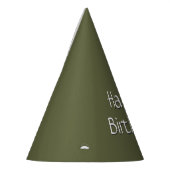 Army Green Happy Birthday Party Hat Partyhütchen (Links)