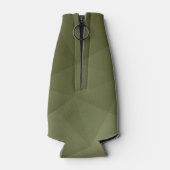 Army Green Light geometrische Maschenmuster Monogr Flaschenkühler (Rückseite)