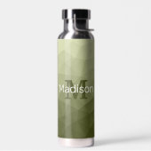 Army Green Light geometrische Mesh Muster Monogram Trinkflasche (Links)
