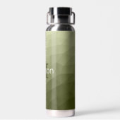 Army Green Light geometrische Mesh Muster Monogram Trinkflasche (Rückseite)