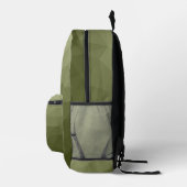 Army green light Gradient Geometric Mesh Pattern Bedruckter Rucksack (Rechts)