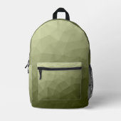 Army green light Gradient Geometric Mesh Pattern Bedruckter Rucksack (Vorderseite)