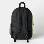 Army green light Gradient Geometric Mesh Pattern Bedruckter Rucksack (Rückseite)