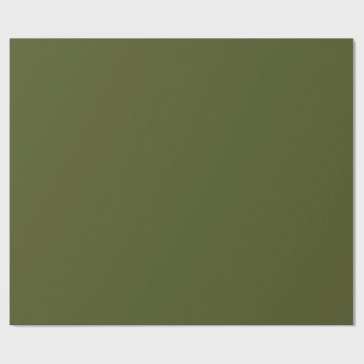 Army Green Matte Geschenkpapier (Flach)