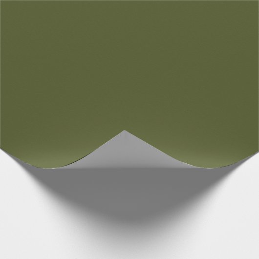 Army Green Matte Geschenkpapier (Ecke)