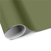 Army Green Matte Geschenkpapier (Rolleneckpunkt)