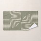 Army Green Minimalistisch Badhandtuch Set (Handtuch)