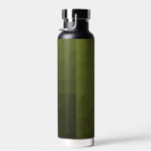 Army green olive geometric mesh pattern Ihr Name Trinkflasche (Rechts)