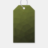 Army Green Oliven geometric mesh muster Monogram Geschenkanhänger (Rückseite)