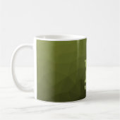 Army Green Oliven geometric mesh muster Monogram Kaffeetasse (Links)