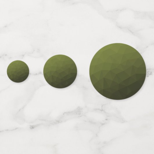 Army Green Oliven geometric mesh muster Monogram Konfetti (Rückseiten)