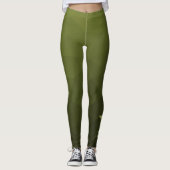 Army Green Oliven geometric mesh muster Monogram Leggings (Vorderseite)