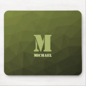 Army Green Oliven geometric mesh muster Monogram Mousepad (Vorne)