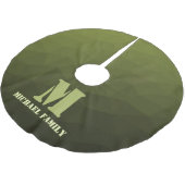 Army Green Oliven geometric mesh muster Monogram Polyester Weihnachtsbaumdecke (Schrägansicht)