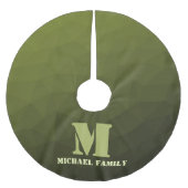 Army Green Oliven geometric mesh muster Monogram Polyester Weihnachtsbaumdecke (Vorderseite)