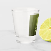Army Green Oliven geometric mesh muster Monogram Schnapsglas (Links)