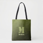 Army Green Oliven geometric mesh muster Monogram Tasche (Vorderseite)
