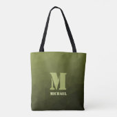 Army Green Oliven geometric mesh muster Monogram Tasche (Rückseite)