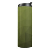 Army Green Oliven geometric mesh muster Monogram Thermosbecher (Nach links gedreht)