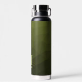 Army Green Oliven geometric mesh muster Monogram Trinkflasche (Rückseite)