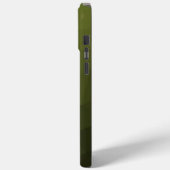 Army green ombre geometrisches Maschenmuster Monog Case-Mate iPhone Hülle (Rückseite / Links)