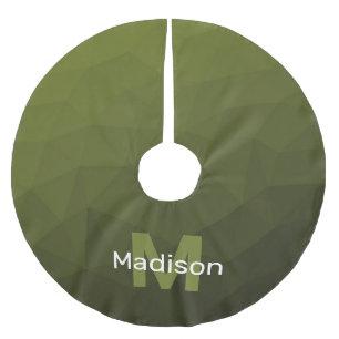 Army green ombre geometrisches Maschenmuster Monog Polyester Weihnachtsbaumdecke