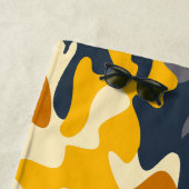 Army Green Orange Name Camouflage Strandtuch (Beispiel)