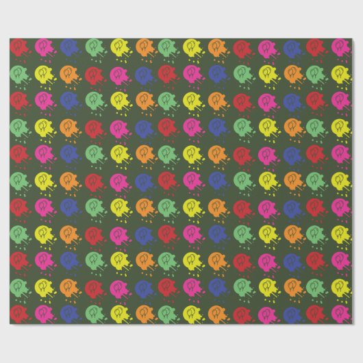 Army Green Paintball Geschenkpapier (Flach)