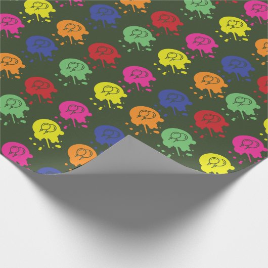 Army Green Paintball Geschenkpapier (Ecke)