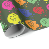 Army Green Paintball Geschenkpapier (Rolleneckpunkt)